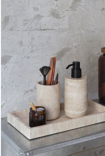 Béžový kamenný dávkovač mýdla 250 ml Travertine – Mette Ditmer Denmark