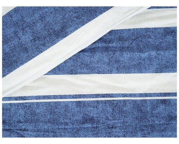 Modré krepové povlečení na jednolůžko 140x200 cm Blue Line – B.E.S