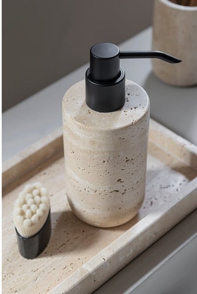 Béžový kamenný dávkovač mýdla 250 ml Travertine – Mette Ditmer Denmark