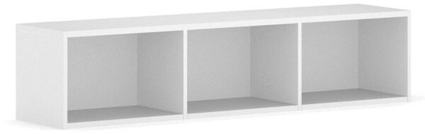 Nástěnná knihovna INTEGRO, 465 x 1750 x 400 mm, 3 police, bílá