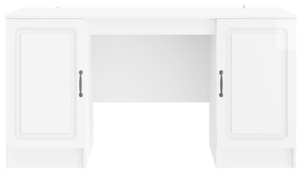 Stůl Bílá s vysokým leskem 142,5 x 50 x 75 cm Kompozitní dřevo 3414643