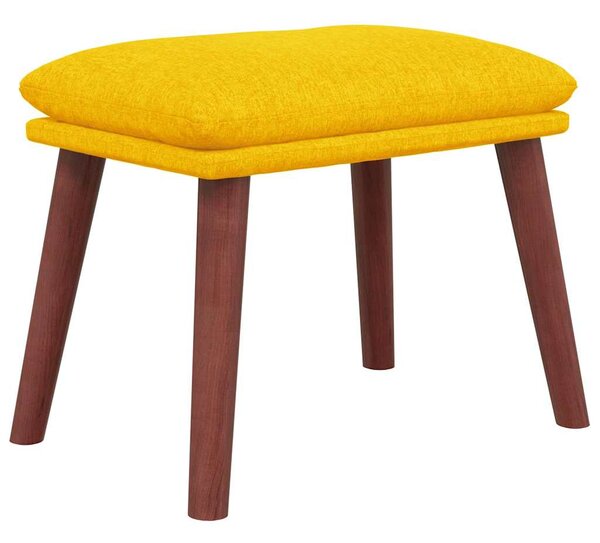 Relaxační křeslo s podnožkou hořčicově žluté textil 3097730