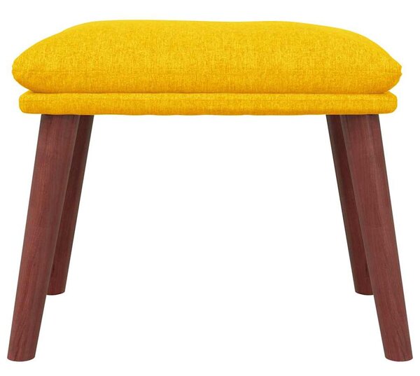 Relaxační křeslo s podnožkou hořčicově žluté textil 3097878