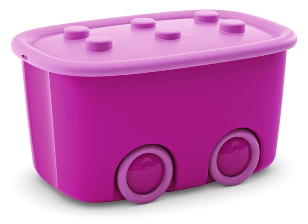 Růžový plastový dětský úložný box 58x39x32 cm Funny Box – KIS