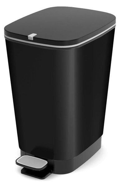 Matně černý nášlapný plastový odpadkový koš 25 l Chic Bin – KIS