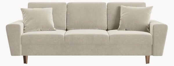 Rozkládací pohovka's úložným prostorem Kyoto Light Beige & Natural, 3místná