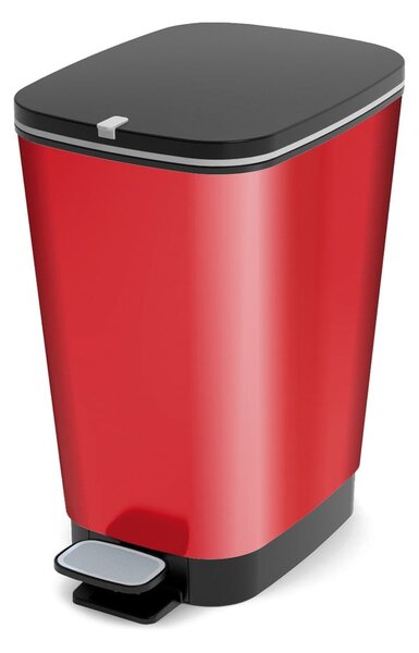 Červený nášlapný plastový odpadkový koš 25 l Chic Bin – KIS