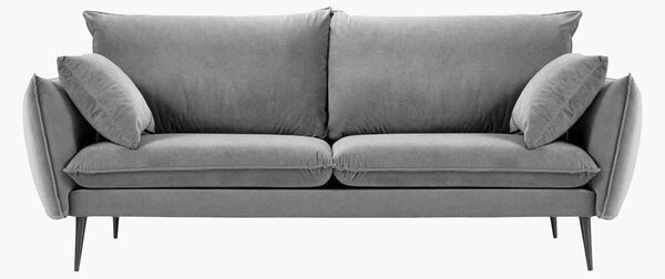 Pohovka Elio Light Grey & Black, 3místná