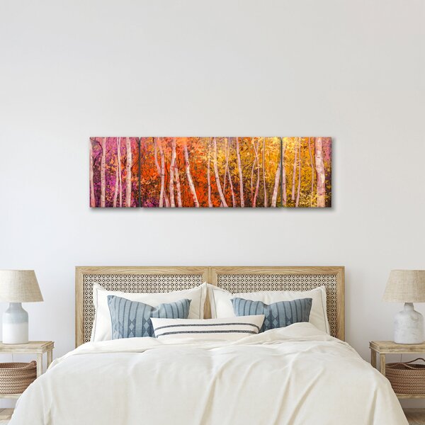 Obraz barevného lesa (170x50 cm)