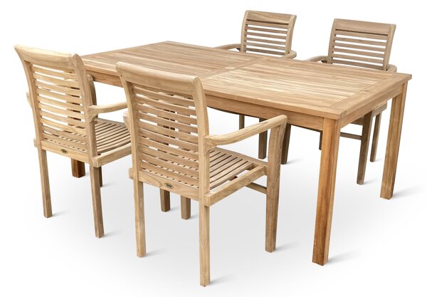 Noela Zahradní teakový set 1+4 pro 4 osoby Garden IV