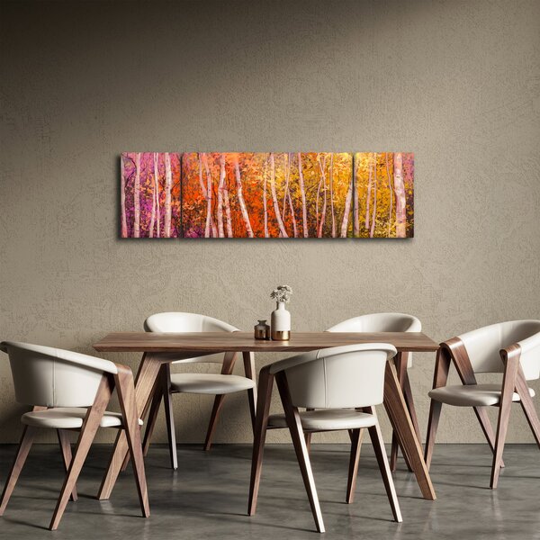 Obraz barevného lesa (170x50 cm)
