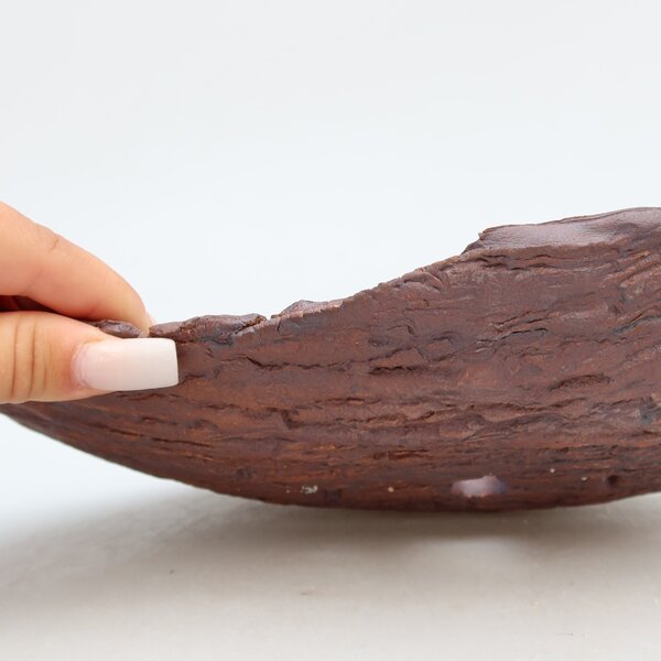 E-bonsai Keramická Skořápka 30,5 x 19 x 6 cm hnědá