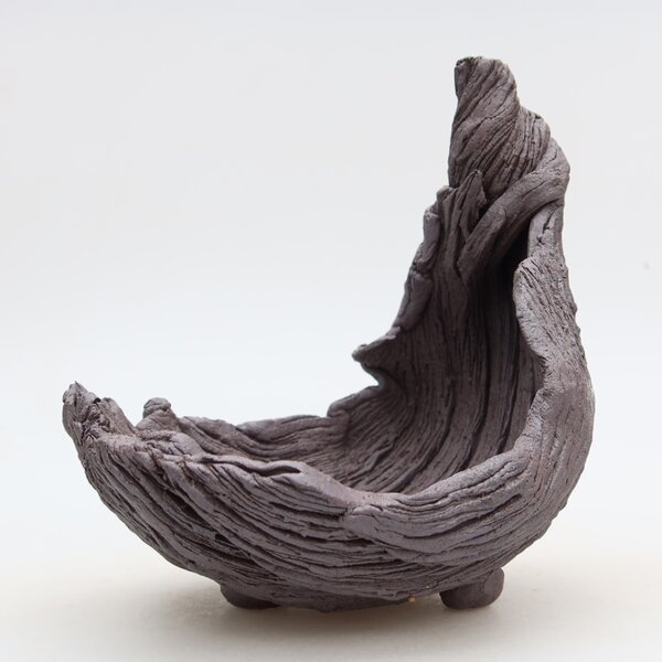 E-bonsai Keramická Skořápka 13,5 x 11 x 15 cm hnědá