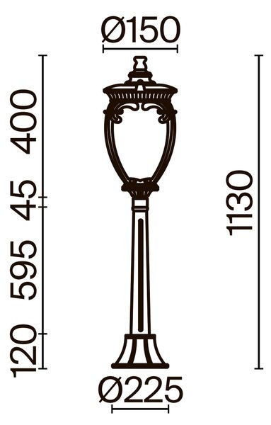 OSVĚTLENÍ CESTIČEK A CHODNÍKŮ, 113/113/15 cm - Online Only svítidla, Online Only