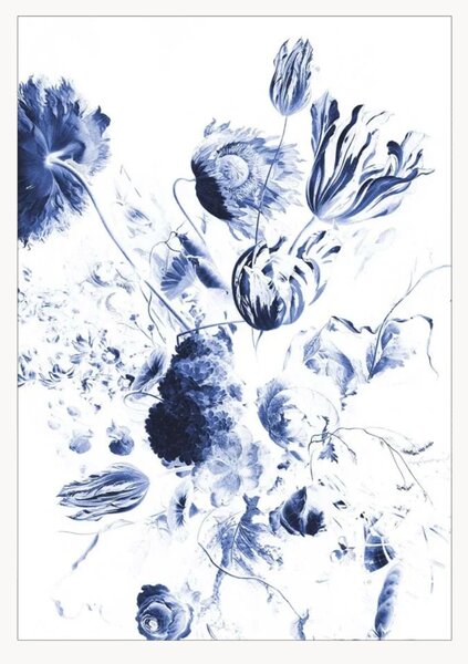 Tapeta Royal Blue Flowers II