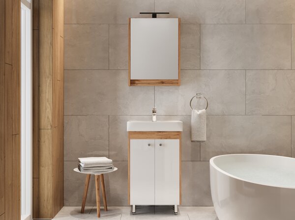 Lavedo Trinity Wotan Oak 45 koupelnová skříňka s umyvadlem