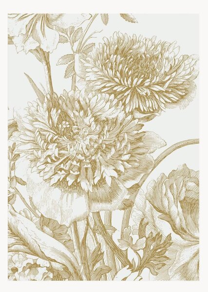 Tapeta Engraved Flowers