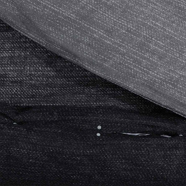 Sada povlečení na peřinu tmavě šedá a černá 200x200 cm bavlna 136486