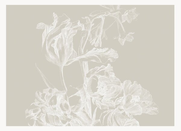 Tapeta Engraved Flowers