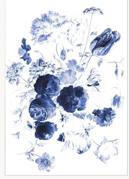 Tapeta Royal Blue Flowers I