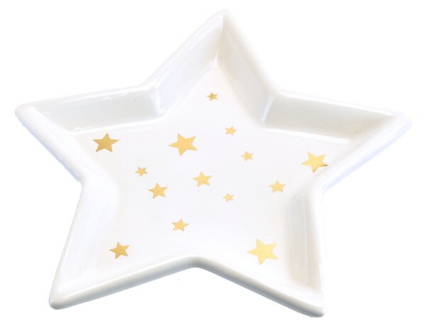 Talířek hvězda s hvězdičkami 14x14 cm