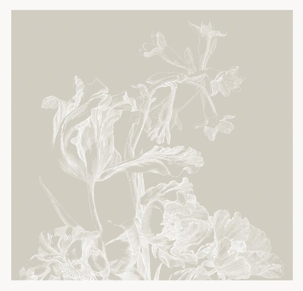 Tapeta Engraved Flowers