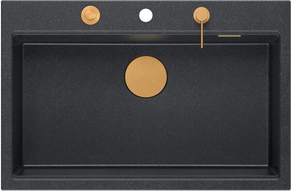 Quadron Marc dřez graniteq 76x50 cm černá HQM7650U8_PVDC1