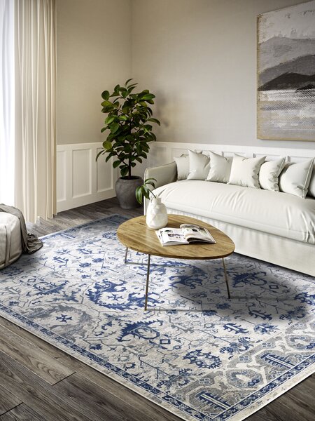 Villeroy & Boch, Kusový koberec Villeroy & Boch 106121 Cream, Blue, 120x170, modrá, ložnice