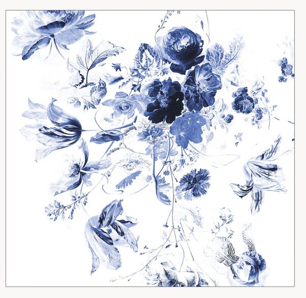 Tapeta Royal Blue Flowers III