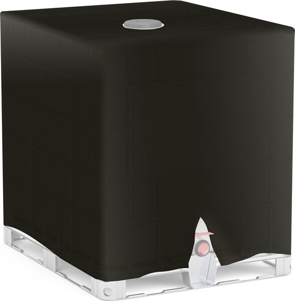 Plachta na IBC kontejnery Wiltec - 1 x 1,2 x 1,16 m - z tvrdého propylenu - ochranný kryt kryt proti deti pro 1000 l nádr na deovou vodu