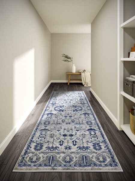 Villeroy & Boch, Běhoun Villeroy & Boch 106121 Cream, Blue, 80x240, modrá, ložnice