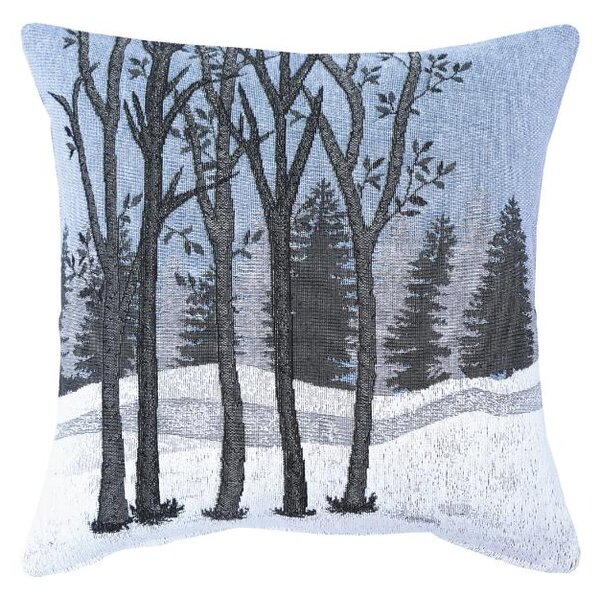Povlak MOTIV stromy bílošedá 45 x 45 cm