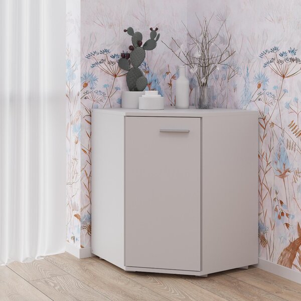 Komoda FAUSKE – prostorná – hranatá – bílá – íka 58 cm, výka 74 cm, hloubka 58 cm