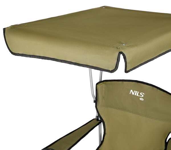 NC3087 ZELENÁ SKLÁDACÍ ŽIDLE SE STŘÍŠKOU NILS CAMP