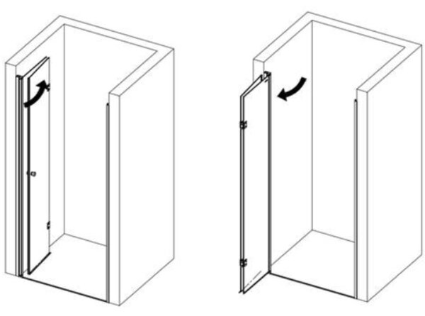 Hagser Carla sprchové dveře 90 cm skládací chrom lesk/průhledné sklo HGR40000021