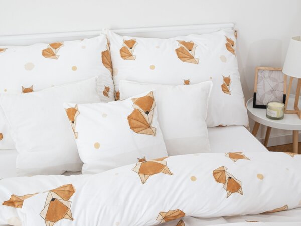 MK Lůžkoviny Bavlněný povlak na polštář Renforcé 70 x 90 cm - Lišky