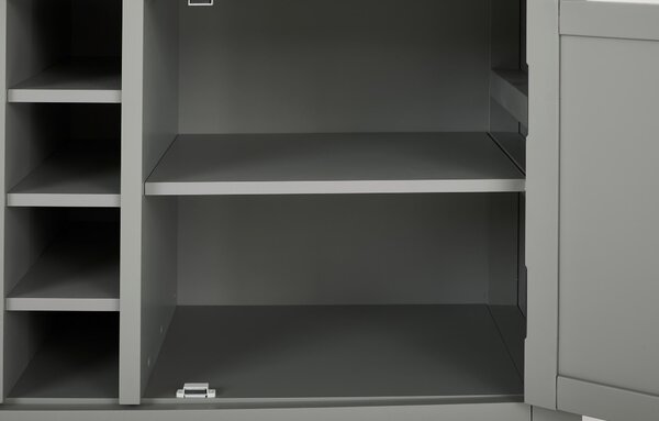 ŠIROKÁ KOMODA, dub, borovice, šedá, přírodní barvy, 160/85/43 cm MID.YOU - Online Only komody, Online Only