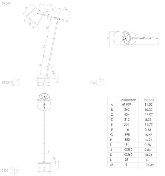 STOJACÍ LAMPA, 30/80/153 cm - Stojací lampy