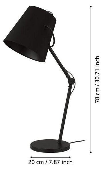 STOLNÍ LAMPA, E27, 24/45/64 cm - Stolní lampy