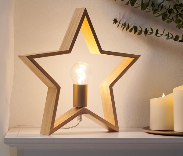 Dřevěná hvězda s LED