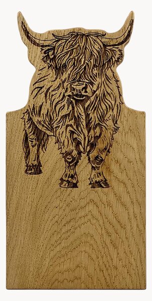 Servírovací prkénko z dubového dřeva Highland Cow