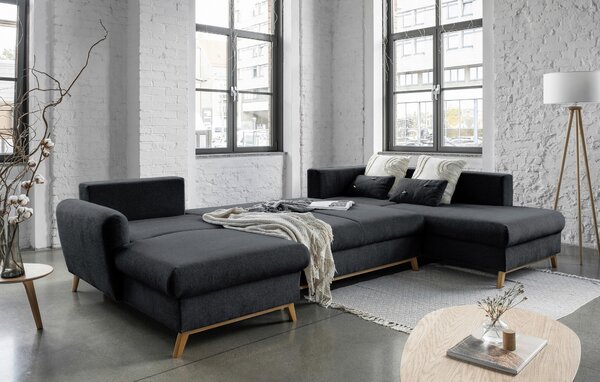 SEDACÍ SOUPRAVA, textil, tmavě šedá MID.YOU - Sedací soupravy, Online Only