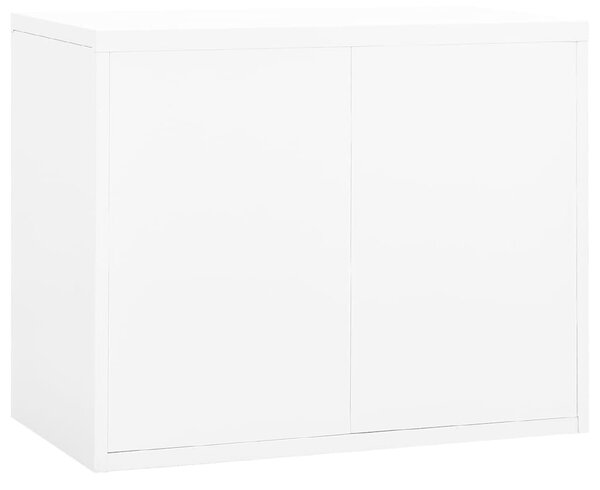 Kancelářská skříň bílá 90 x 46 x 72,5 cm ocel 336286