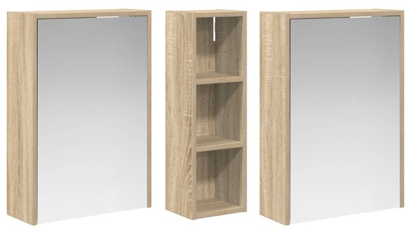Sada koupelnových skříněk 3 ks 106 x 16 x 62,5 cm 3403794