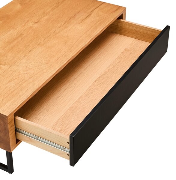 KONFERENČNÍ STOLEK, přírodní barvy, černá, dřevo, kov, kompozitní dřevo, 110/60/40 cm MID.YOU - Konferenční stolky, Online Only