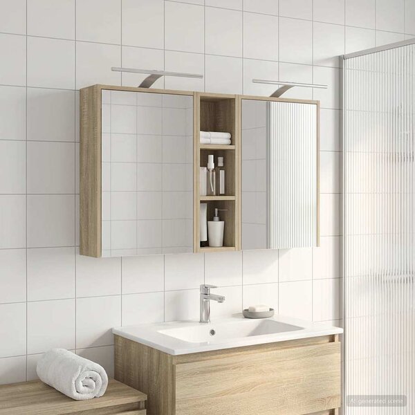 Sada koupelnových skříněk 3 ks 106 x 16 x 62,5 cm 3403802