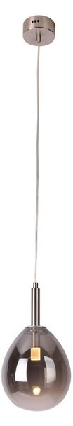 Šedé LED závěsné svítidlo se skleněným stínidlem Lukka – Candellux Lighting