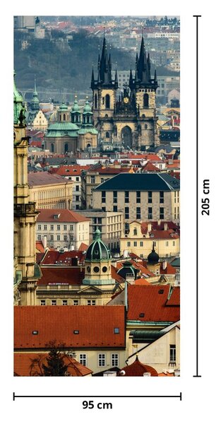 Fototapeta na dveře - Panorama Prahy (95x205cm)