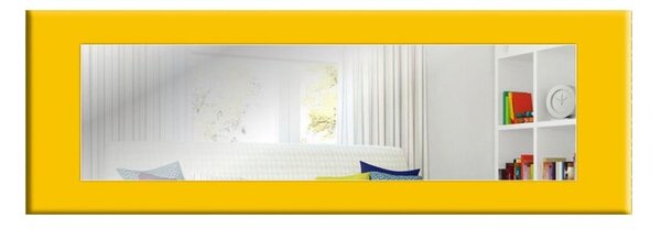 Nástěnné zrcadlo se žlutým rámem Oyo Concept Eve, 120 x 40 cm
