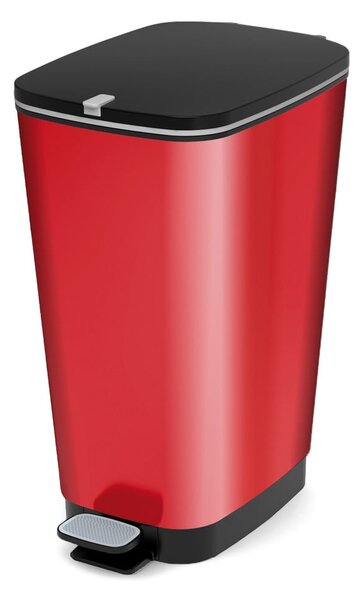 Červený nášlapný plastový odpadkový koš 45 l Chic Bin – KIS
